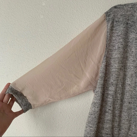 Silence and Noise mixed media sheer cardigan M - Picture 3 of 6